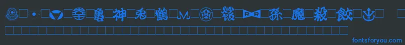 DragonB Font – Blue Fonts on Black Background