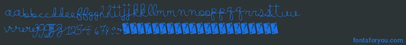 Luckymoney Font – Blue Fonts on Black Background