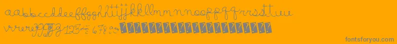 Luckymoney Font – Gray Fonts on Orange Background
