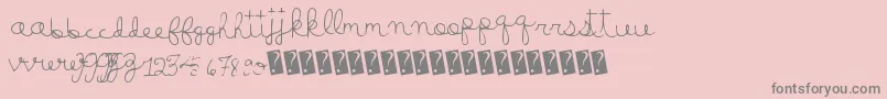 Luckymoney Font – Gray Fonts on Pink Background