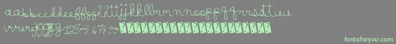 Luckymoney-Schriftart – Grüne Schriften auf grauem Hintergrund