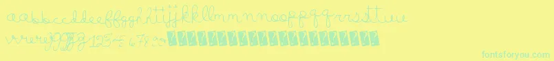 Luckymoney Font – Green Fonts on Yellow Background