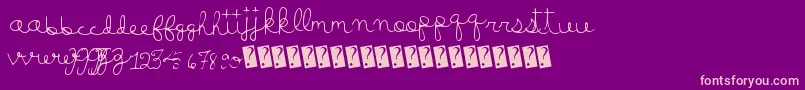 Luckymoney Font – Pink Fonts on Purple Background
