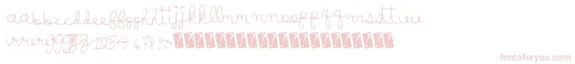 Luckymoney-Schriftart – Rosa Schriften auf weißem Hintergrund