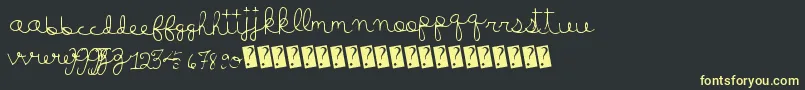 Luckymoney-Schriftart – Gelbe Schriften auf schwarzem Hintergrund