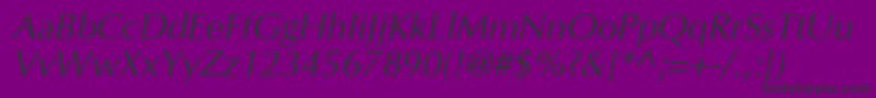 InterfaceSsiItalic Font – Black Fonts on Purple Background