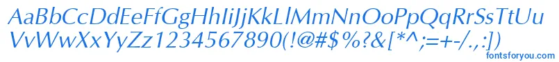 InterfaceSsiItalic Font – Blue Fonts on White Background