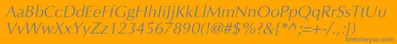 fuente InterfaceSsiItalic – Fuentes Grises Sobre Fondo Naranja