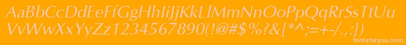 InterfaceSsiItalic Font – Pink Fonts on Orange Background