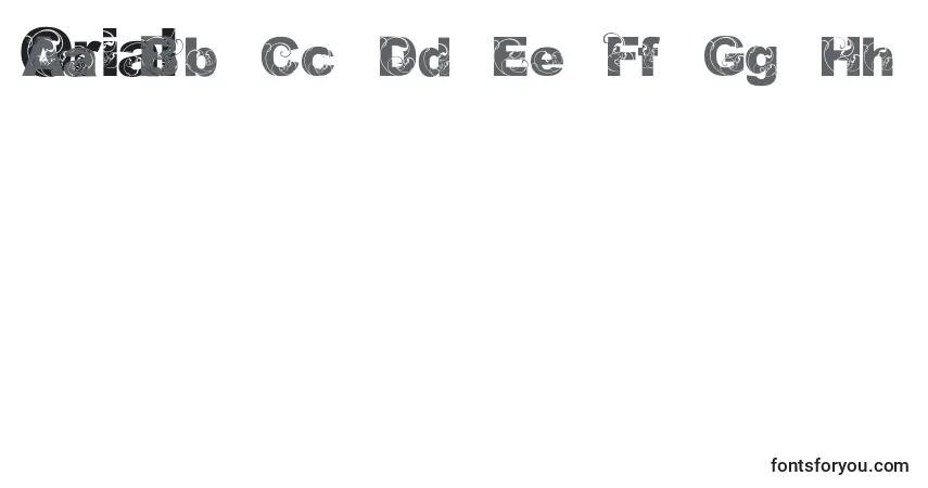 Orialフォント–アルファベット、数字、特殊文字