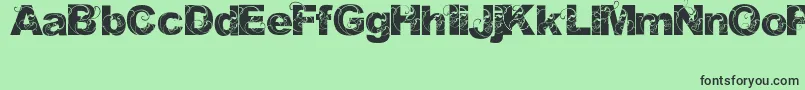 フォントOrial – 緑の背景に黒い文字