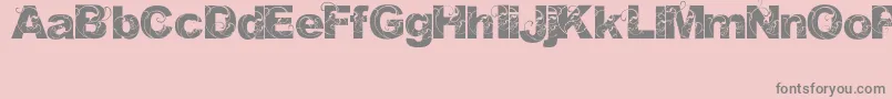 Orial Font – Gray Fonts on Pink Background