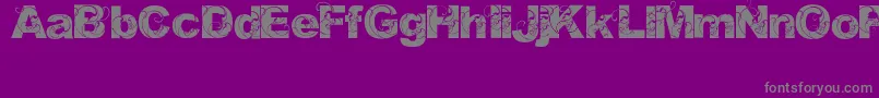 Orial Font – Gray Fonts on Purple Background