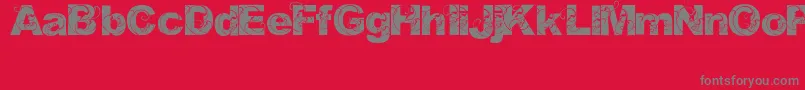 Orial Font – Gray Fonts on Red Background