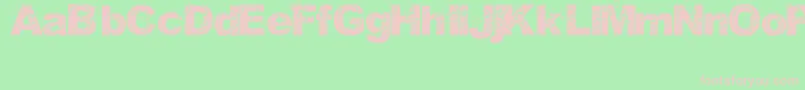 フォントOrial – 緑の背景にピンクのフォント