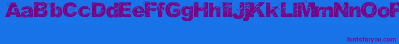 Orial Font – Purple Fonts on Blue Background