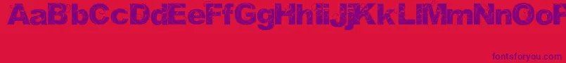 Police Orial – polices violettes sur fond rouge