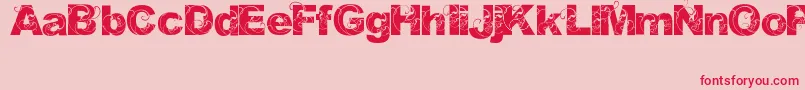 Orial Font – Red Fonts on Pink Background