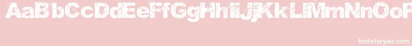Orial Font – White Fonts on Pink Background
