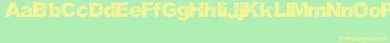 Orial Font – Yellow Fonts on Green Background