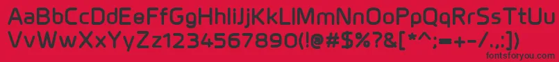 フォントMillarExtrabold – 赤い背景に黒い文字