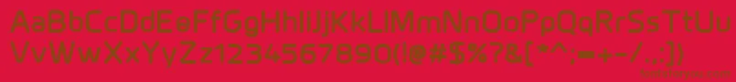 MillarExtrabold-Schriftart – Braune Schriften auf rotem Hintergrund