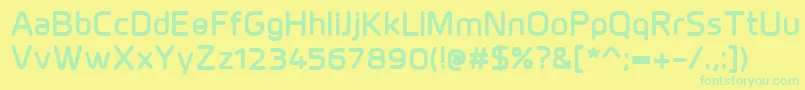 MillarExtrabold Font – Green Fonts on Yellow Background