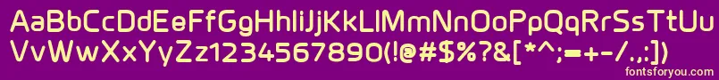 MillarExtrabold Font – Yellow Fonts on Purple Background