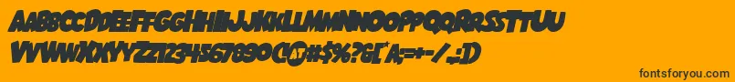 Shablagoooverlapital Font – Black Fonts on Orange Background
