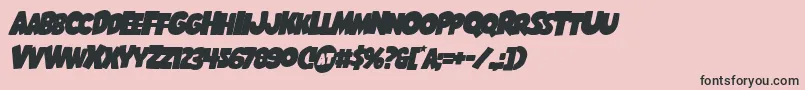 Shablagoooverlapital Font – Black Fonts on Pink Background