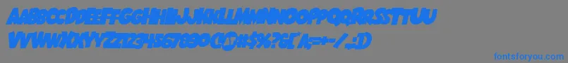 Shablagoooverlapital Font – Blue Fonts on Gray Background