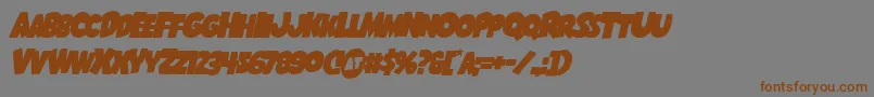 Shablagoooverlapital Font – Brown Fonts on Gray Background