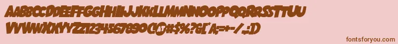 Shablagoooverlapital Font – Brown Fonts on Pink Background