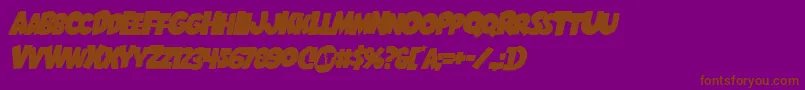 Shablagoooverlapital Font – Brown Fonts on Purple Background