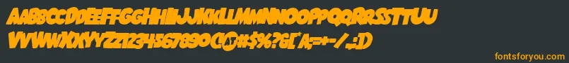 Shablagoooverlapital Font – Orange Fonts on Black Background