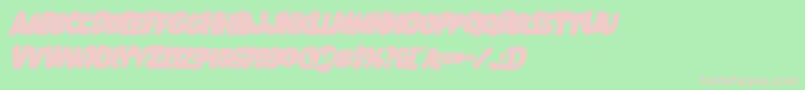 Shablagoooverlapital Font – Pink Fonts on Green Background