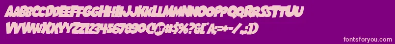 Shablagoooverlapital Font – Pink Fonts on Purple Background
