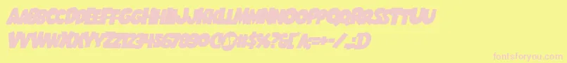 Shablagoooverlapital Font – Pink Fonts on Yellow Background