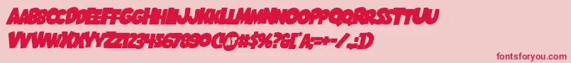 Shablagoooverlapital Font – Red Fonts on Pink Background