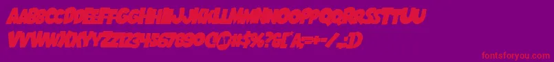 Shablagoooverlapital Font – Red Fonts on Purple Background