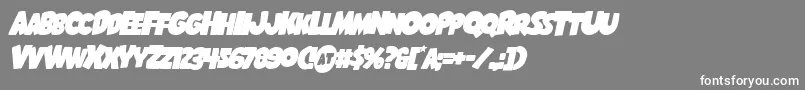 Shablagoooverlapital Font – White Fonts on Gray Background