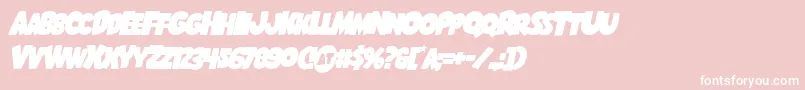 Shablagoooverlapital Font – White Fonts on Pink Background