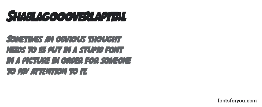 Review of the Shablagoooverlapital Font