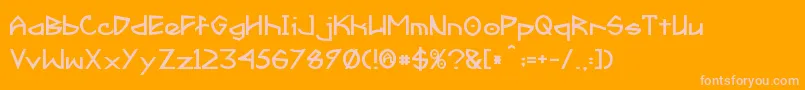 FractylBold Font – Pink Fonts on Orange Background