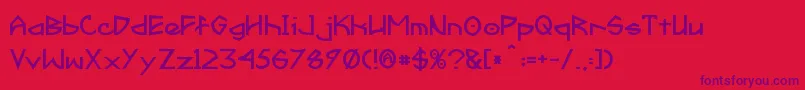 FractylBold Font – Purple Fonts on Red Background