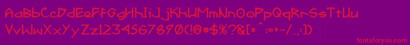 FractylBold Font – Red Fonts on Purple Background