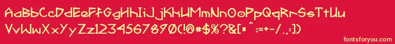 FractylBold Font – Yellow Fonts on Red Background