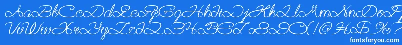 AkuCintaKamu Font – White Fonts on Blue Background