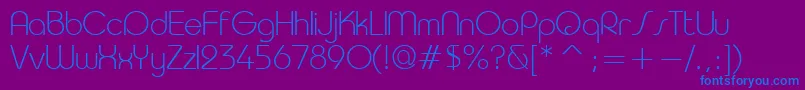 TrsL Font – Blue Fonts on Purple Background