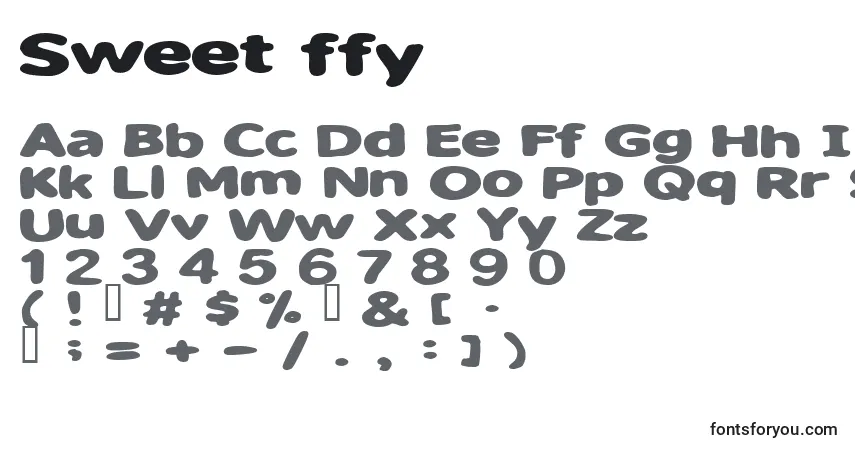 Sweet ffy Font – alphabet, numbers, special characters